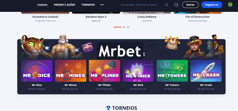 Jogos Disponíveis no Mrbet casino